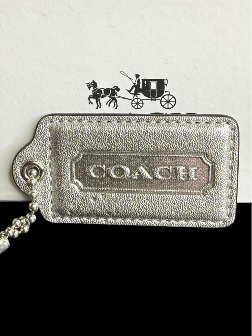 Coach XL Hangtag - Silver Metallic (3")